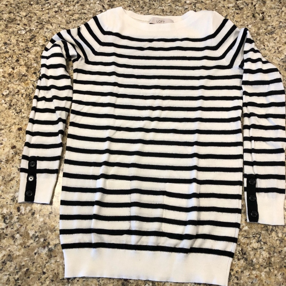 Striped crew neck sweater